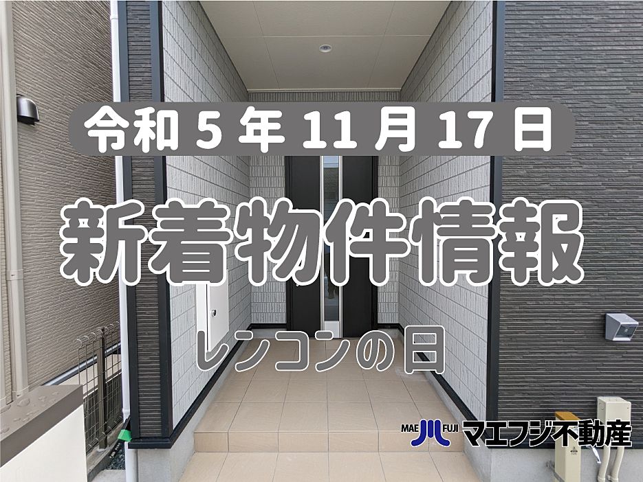 【11月17日】本日の新着物件情報【レンコンの日】
